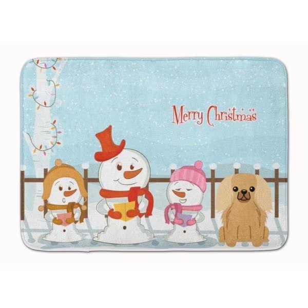 Merry Christmas Pekingnese Fawn Sable Machine Washable Memory Foam Mat, Carolines Treasures, Mfr#: BB2435RUG